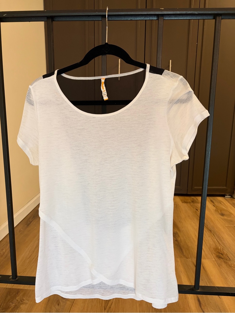 Lucy White Short-Sleeve Scoop Neck Tee